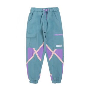Pants Factory Hot Sale Teal and purple patchwork custom pants