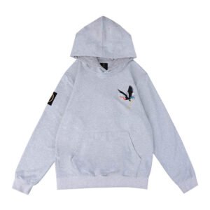 Hoodies Supplier Grey back embroidered Cost effective hoodie