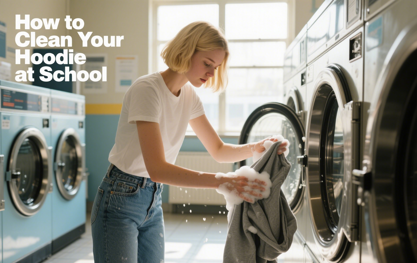 How to Clean Your Hoodie at School