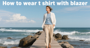 How to wear t shirt with blazer