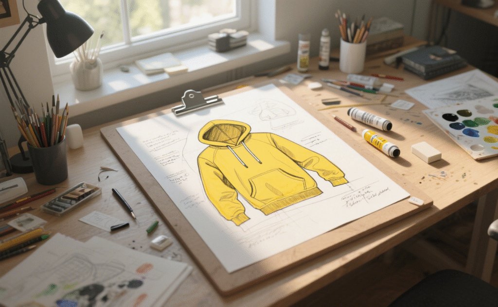 Painting a hoodie to add shading or color